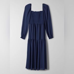 Aritzia Wilfred Laken Maxi Dress - Indigo Blue
